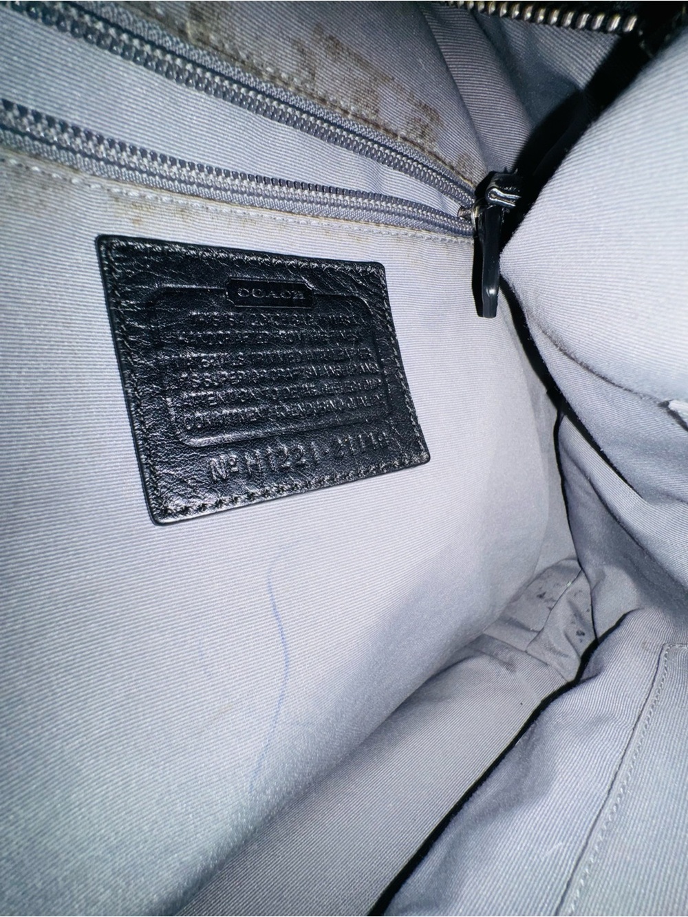 Coach Black and Beige Signature Canvas Shoulder Bag with Tassel - Picture 12 of 13